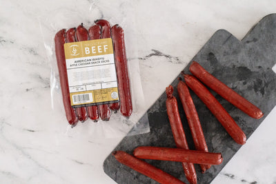Hall of Fame Beef Snack Sticks Apple Cheddar