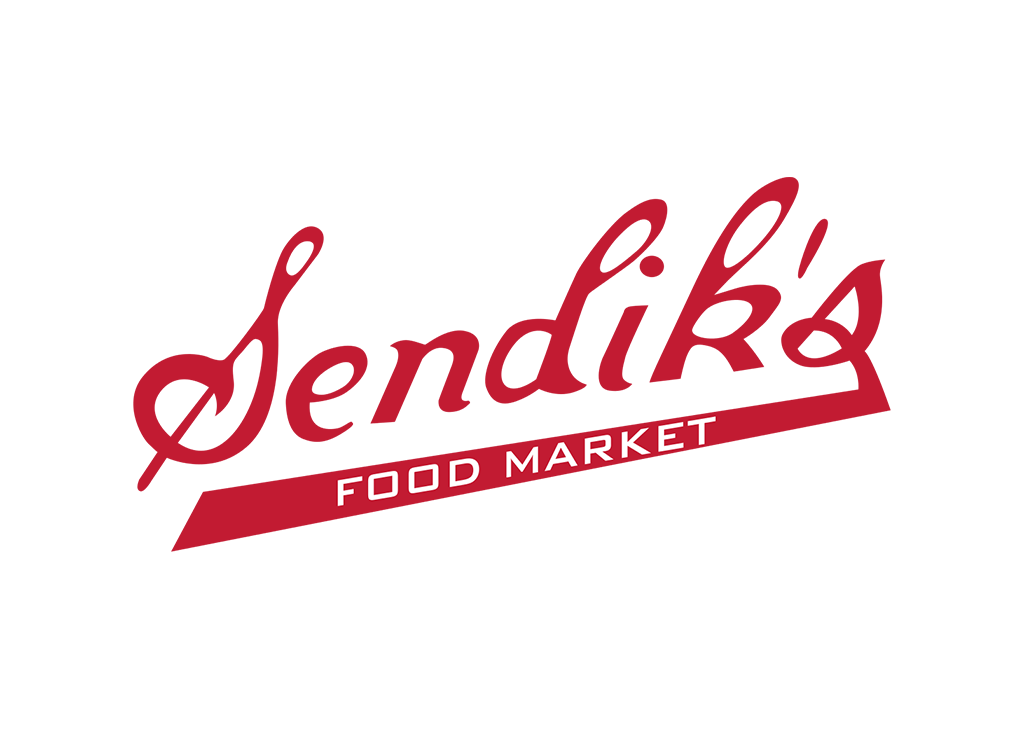 Sendik's Food Market logo in red on a white background